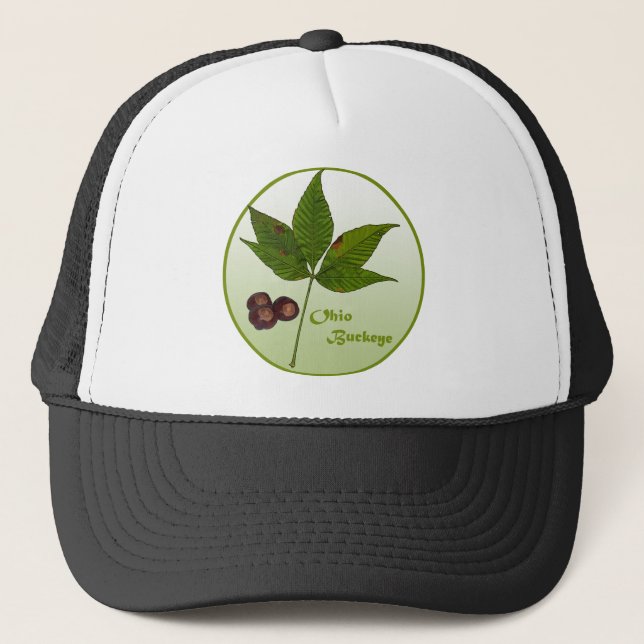 Ohio Buckeye Tree Trucker Hat (Front)