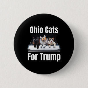 Ohio Cats For Trump - Funny Political Cat 6 Cm Round Badge