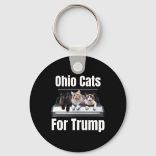 Ohio Cats For Trump - Funny Political Cat Key Ring