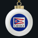 Ohio Ceramic Ball Christmas Ornament<br><div class="desc">Ohio</div>