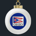 Ohio Ceramic Ball Christmas Ornament<br><div class="desc">Ohio</div>