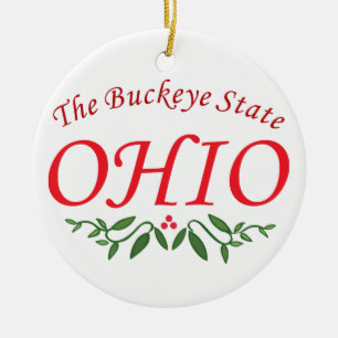 Ohio Ceramic Tree Decoration
