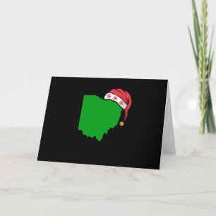 Ohio Christmas Cute Christmas Gift Green US State Card