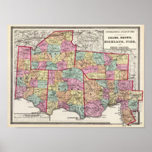 Ohio Counties 2 Poster