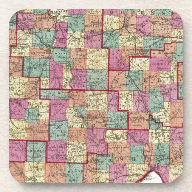 Ohio Counties Coaster (Front)