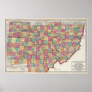 Ohio Counties Poster
