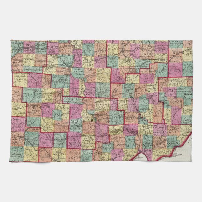 Ohio Counties Tea Towel (Horizontal)
