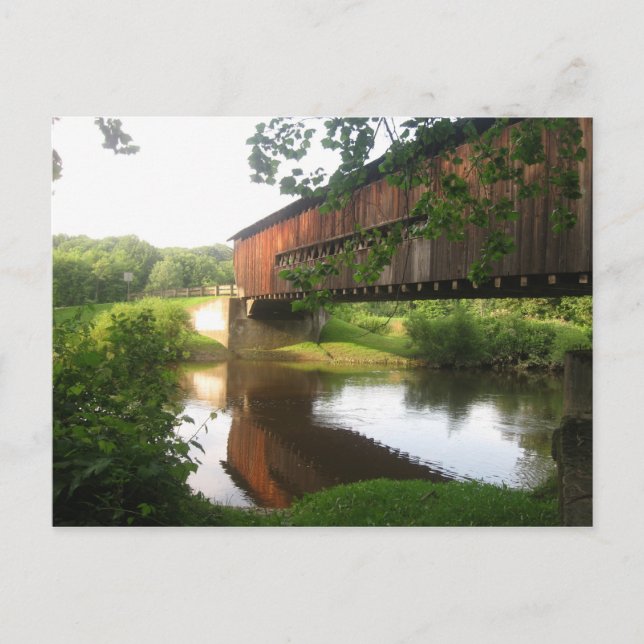 Ohio Covered Bridge and Stream Postcard (Front)
