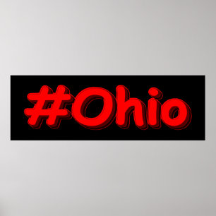 "#Ohio " Cute Design. Buy Now Poster