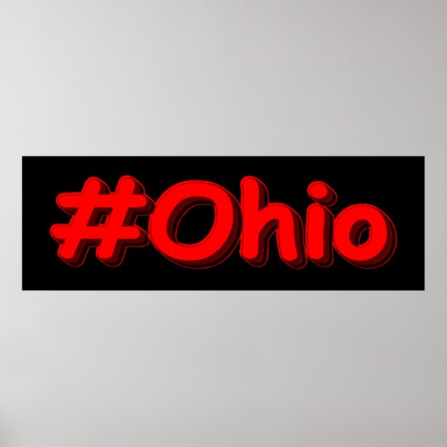 "#Ohio " Cute Design. Buy Now Poster (Front)