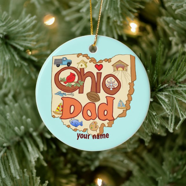 Ohio Dad  Ceramic Tree Decoration (Tree)