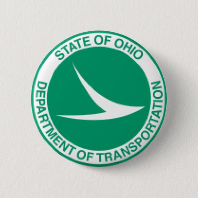 Ohio Department of Transportation Button. 6 Cm Round Badge (Front)