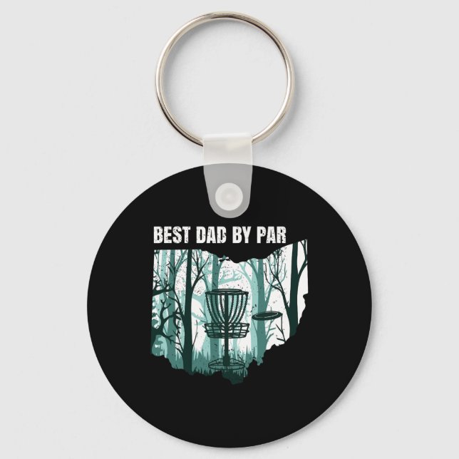Ohio Disc Golf Dad Cool Ohioan Disc Frisbees Golfi Key Ring (Front)