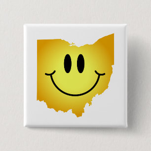 Ohio Face 15 Cm Square Badge