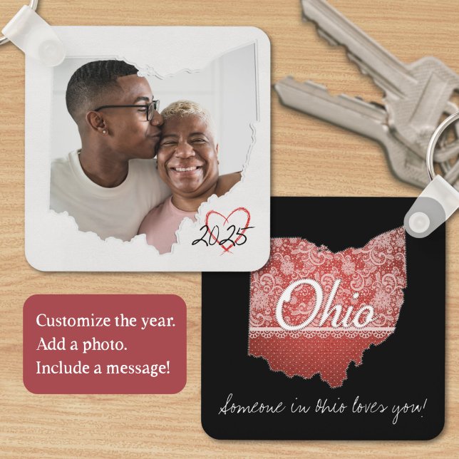 Ohio Family Everyday Moments Keepsake Key Ring (Create an Ohio keepsake keychain as a gift for a loved one or even for yourself. )