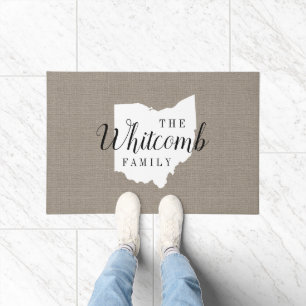 Ohio Family Monogram State Doormat