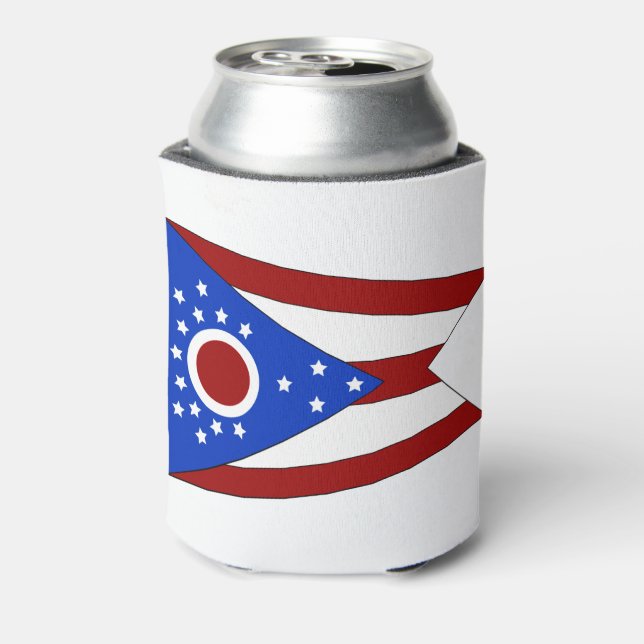 Ohio flag can cooler (Can Back)