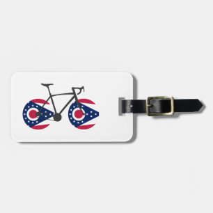 Ohio Flag Cycling Luggage Tag