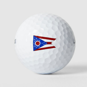 Ohio flag golf balls