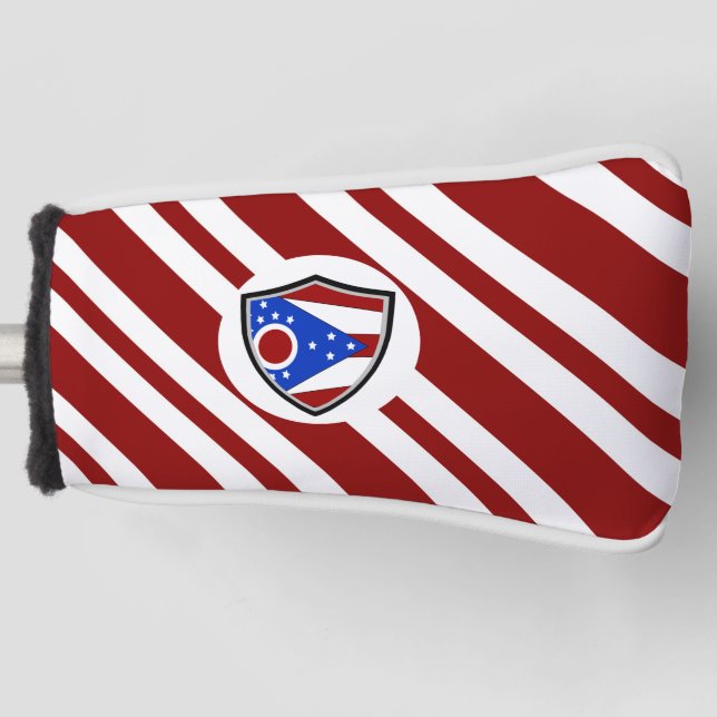 Ohio flag golf head cover (Front)