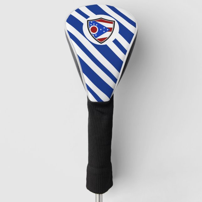 Ohio flag golf head cover (Front)