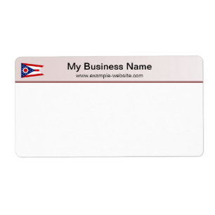 Ohio Flag Header Shipping Label