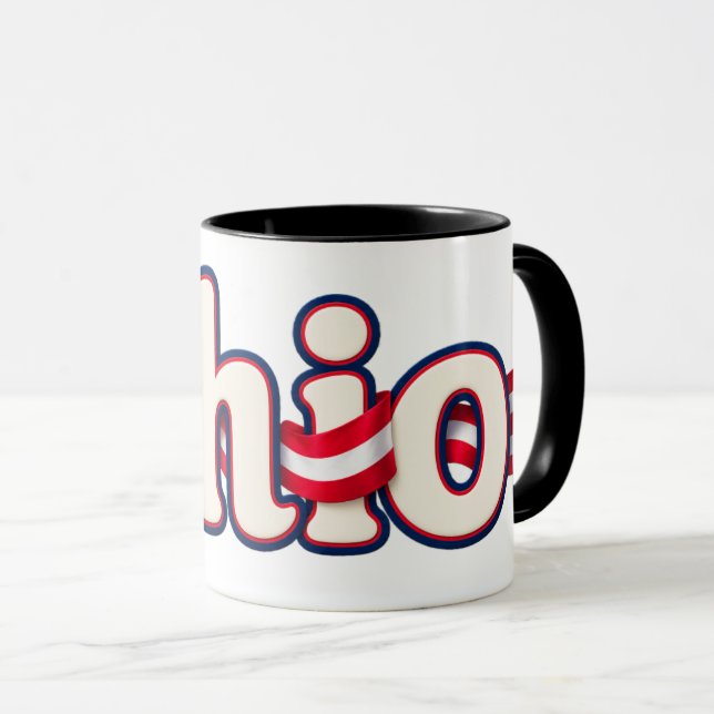 Ohio flag mug (Front Right)