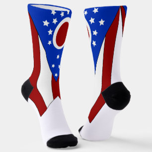 Ohio flag socks