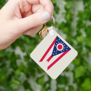 Ohio Flag: The Buckeye State Banner Key Ring