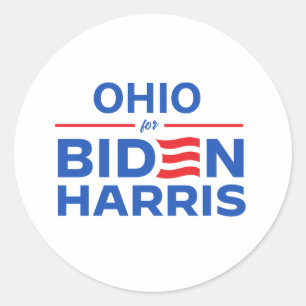 Ohio for Biden Harris Classic Round Sticker
