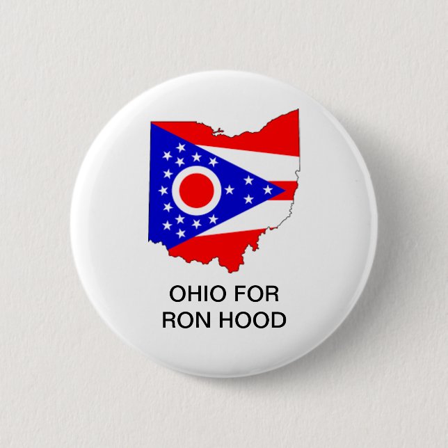 OHIO for Ron Hood  GOVERNOR Button (Front)