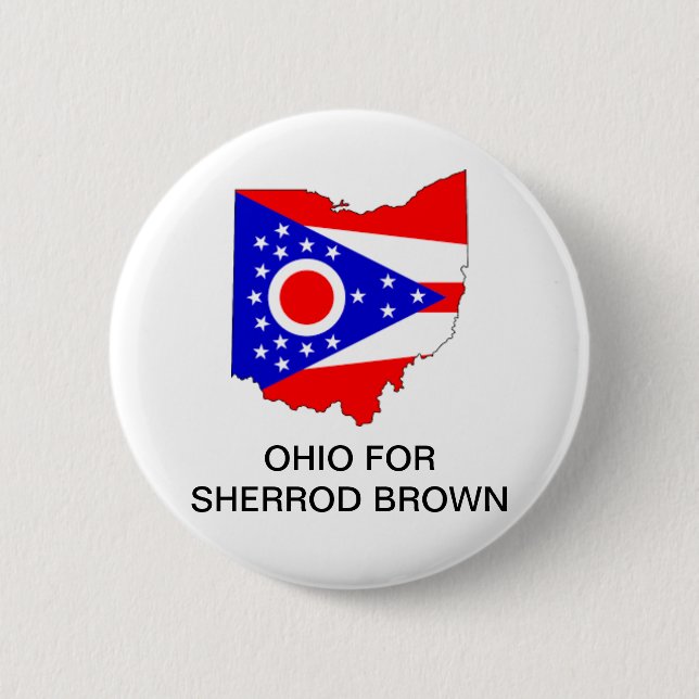 OHIO for Sherrod Brown SENATE Button (Front)