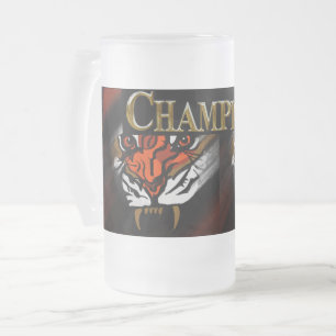 OHIO FROSTED GLASS BEER MUG