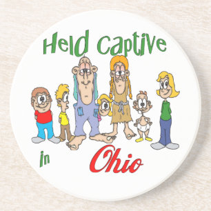 Ohio Funny Trailer Park Sandstone Coaster
