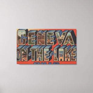 Ohio - Geneva-on-the-Lake - Large Letter Scenes Canvas Print