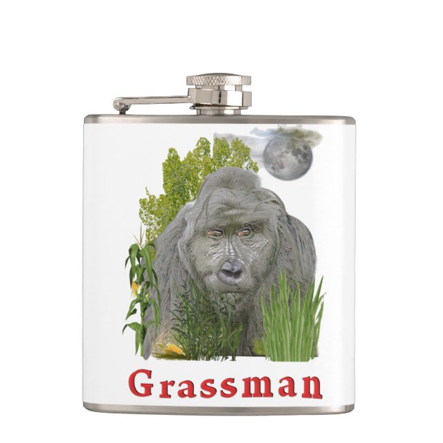 Ohio grass man hip flask (Front)