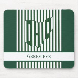 Ohio Green Stripe Mouse Mat