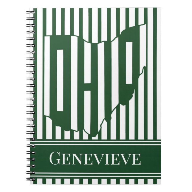 Ohio Green Stripe Notebook (Front)