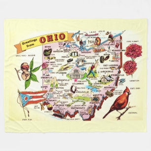  Ohio Greetings Fleece Blanket