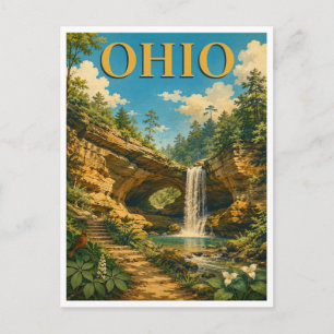 Ohio Hocking Hills GeoSaga Postcard