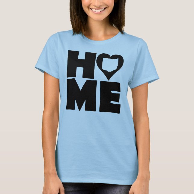 Ohio Home Heart State T-Shirt Tees (Front)