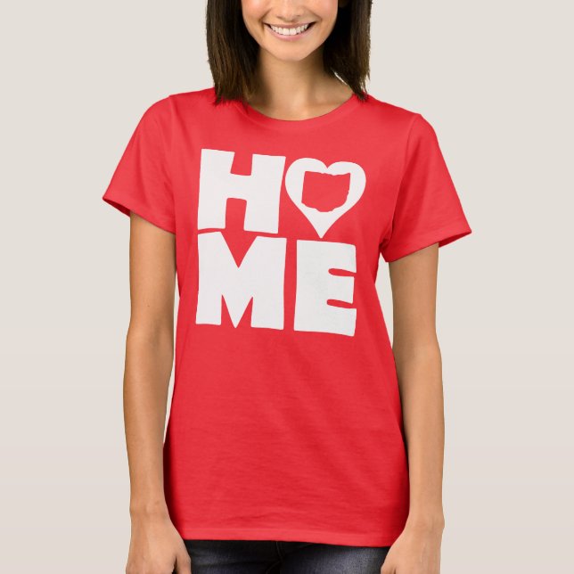 Ohio Home Heart State T-Shirt Tees (Front)