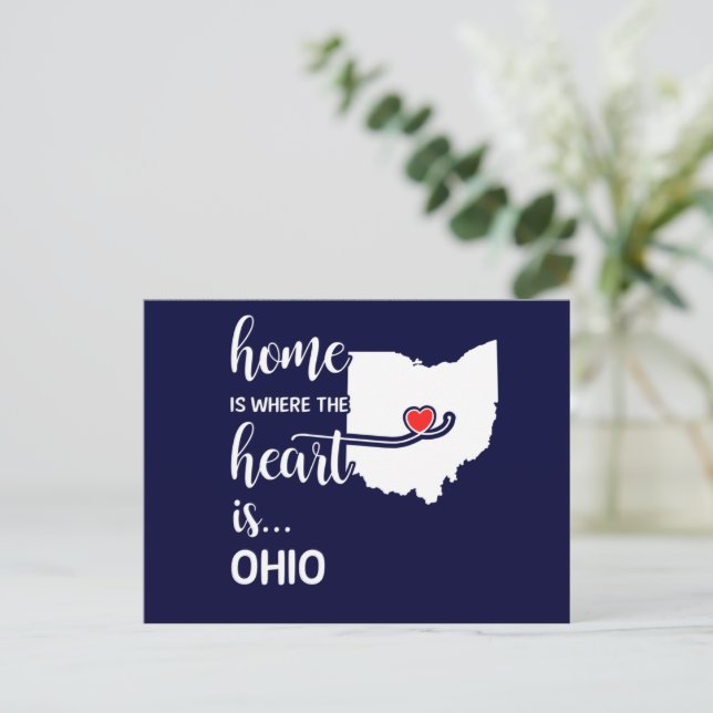 Ohio home is where the heart is postcard (Standing Front)