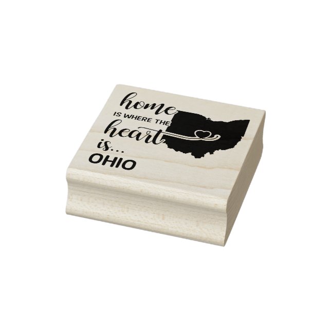 Ohio home is where the heart is rubber stamp (Stamp)