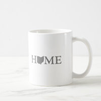Ohio Home State Shaped Letter Word Art Grey