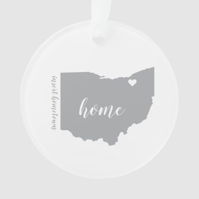 Ohio Hometown Personalised Ornament (Front)