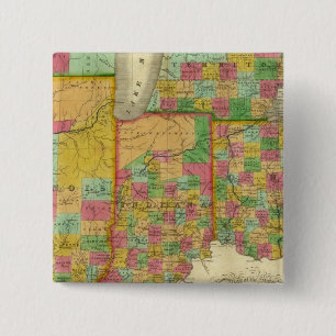 Ohio, Indiana, and Illinois 15 Cm Square Badge