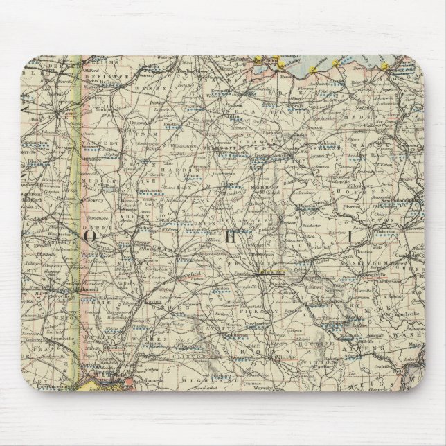 Ohio, Indiana, Kentucky, West Virginia Mouse Mat (Front)