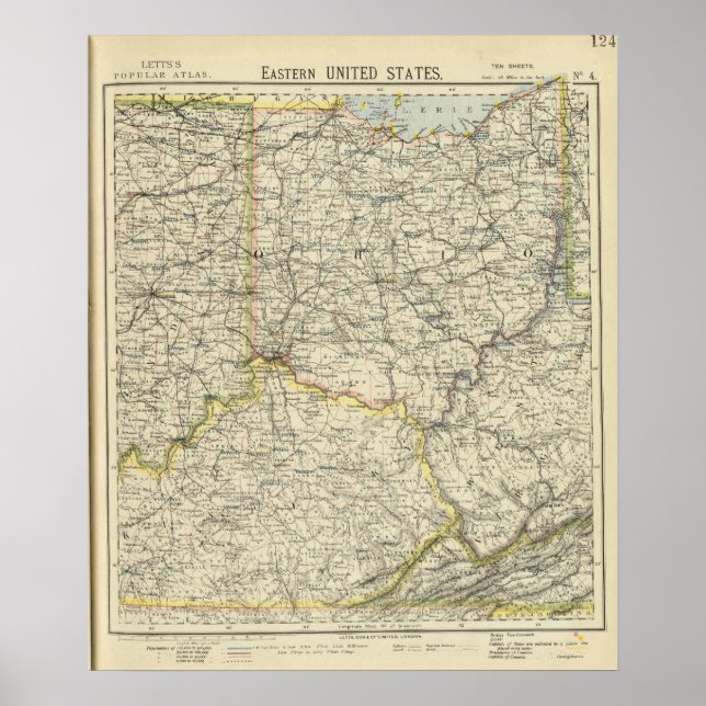 Ohio, Indiana, Kentucky, West Virginia Poster (Front)