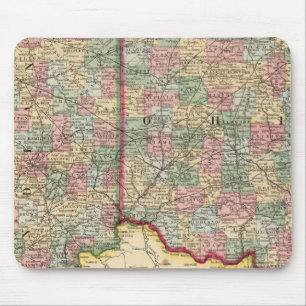 Ohio, Indiana Map by Mitchell Mouse Mat